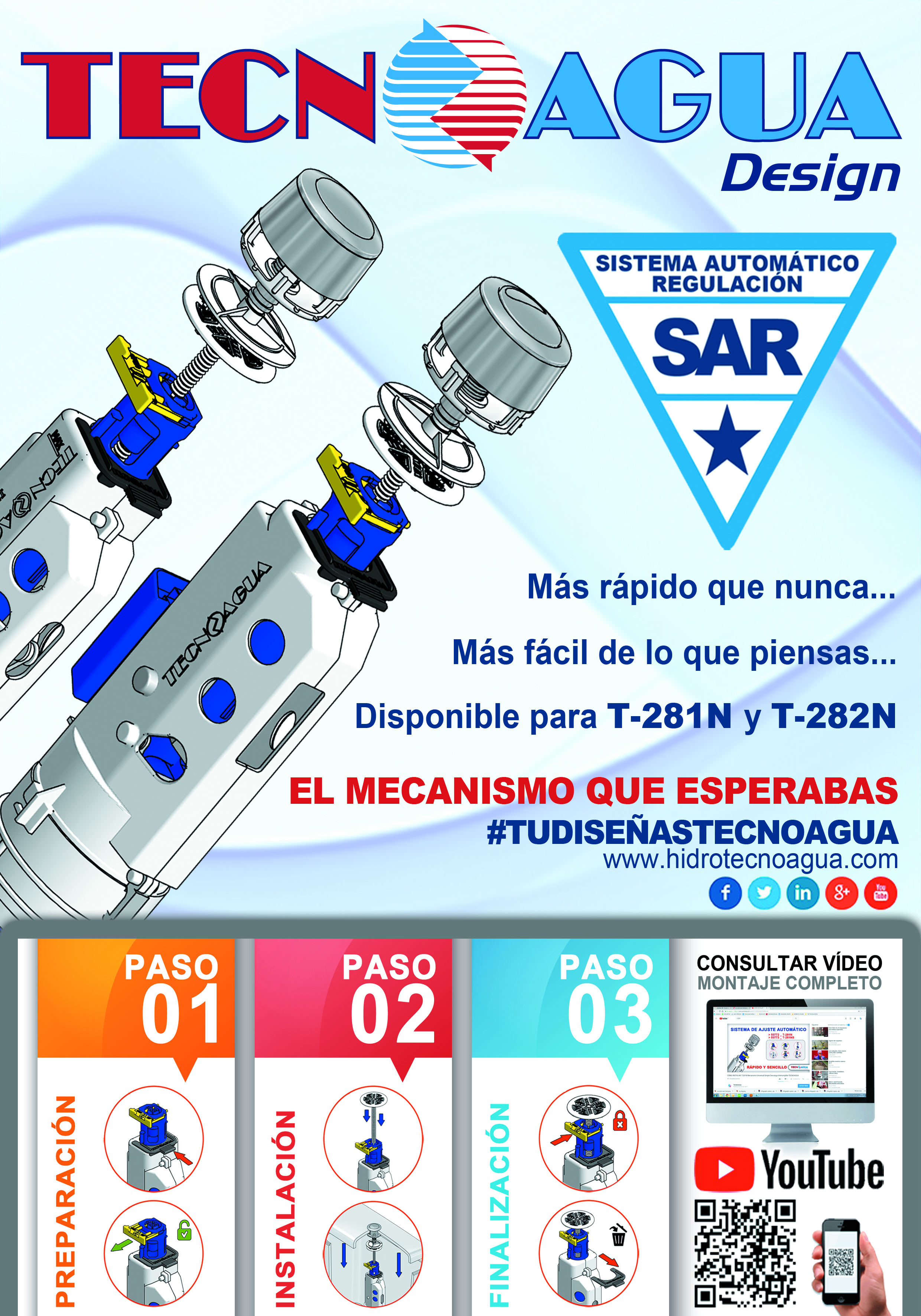 TECNOAGUA REVOLUCIONA LA INSTALACIÓN DE MECANISMOS DE CISTERNA CON “SAR”